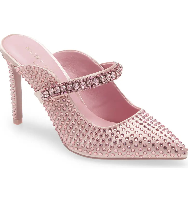 Kurt Geiger London Duke Crystal Strap Pointed Toe Mule | Nordstrom | Nordstrom