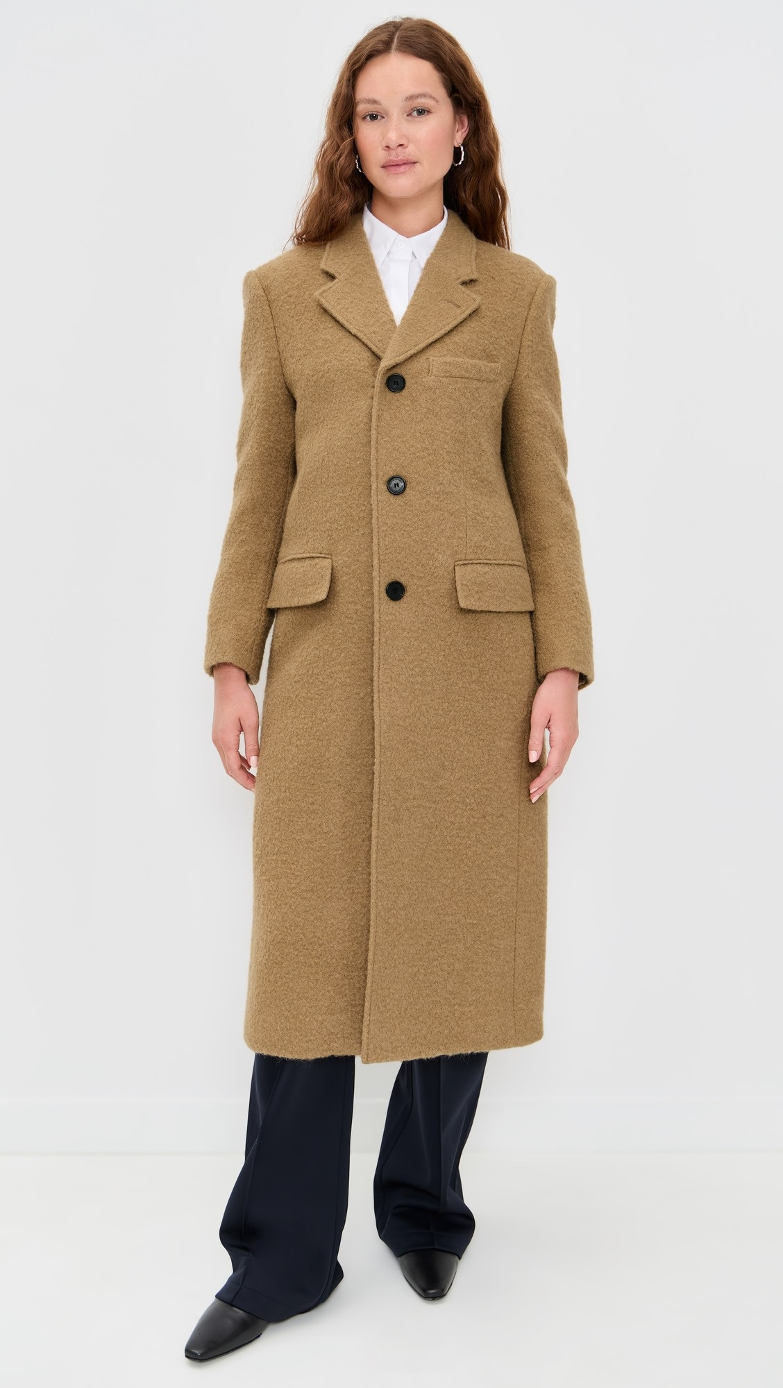 2-Way 3 Button Boucle Wool Coat | Shopbop