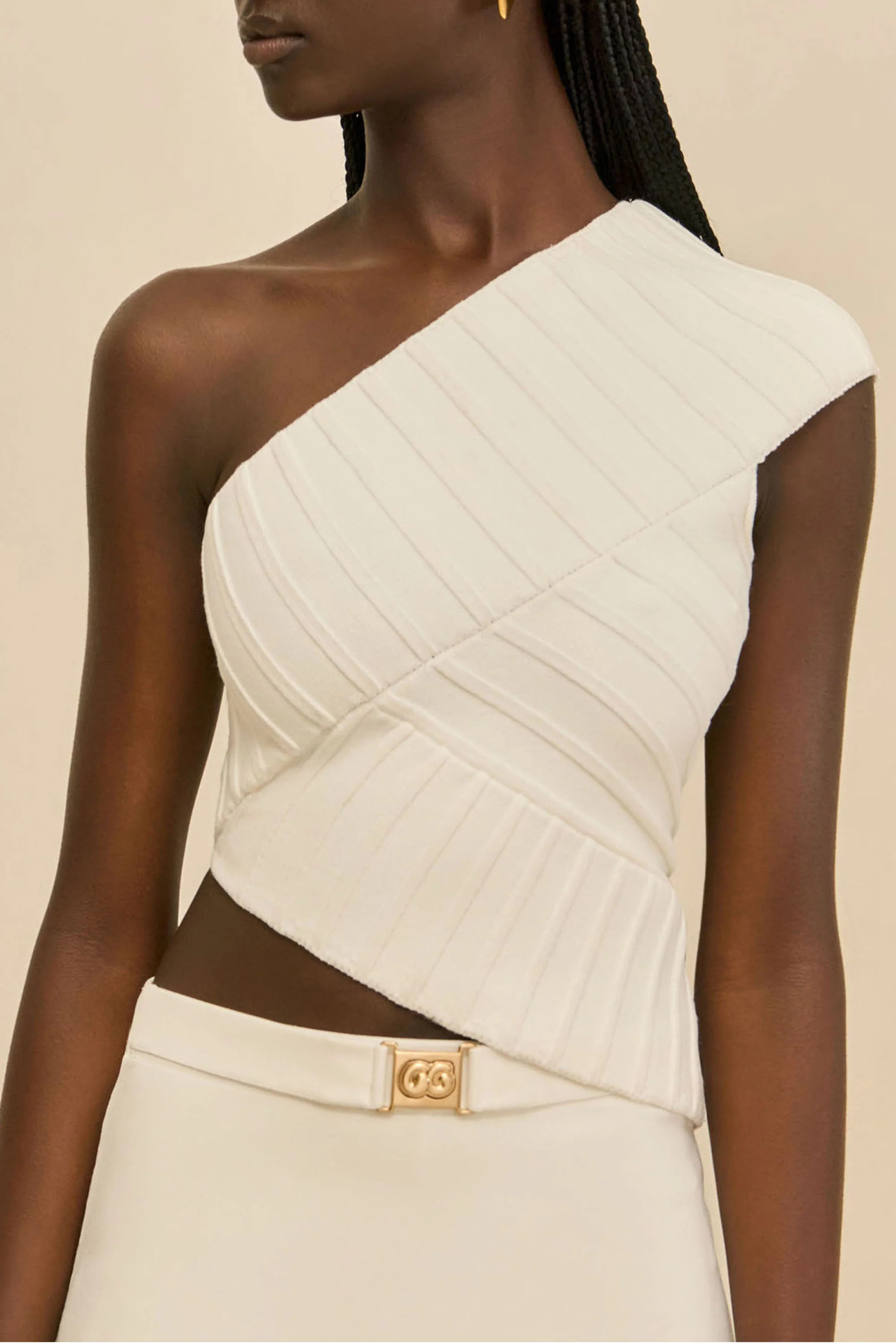 ANDERSON KNIT TOP - OFF WHITE | Cult Gaia - US