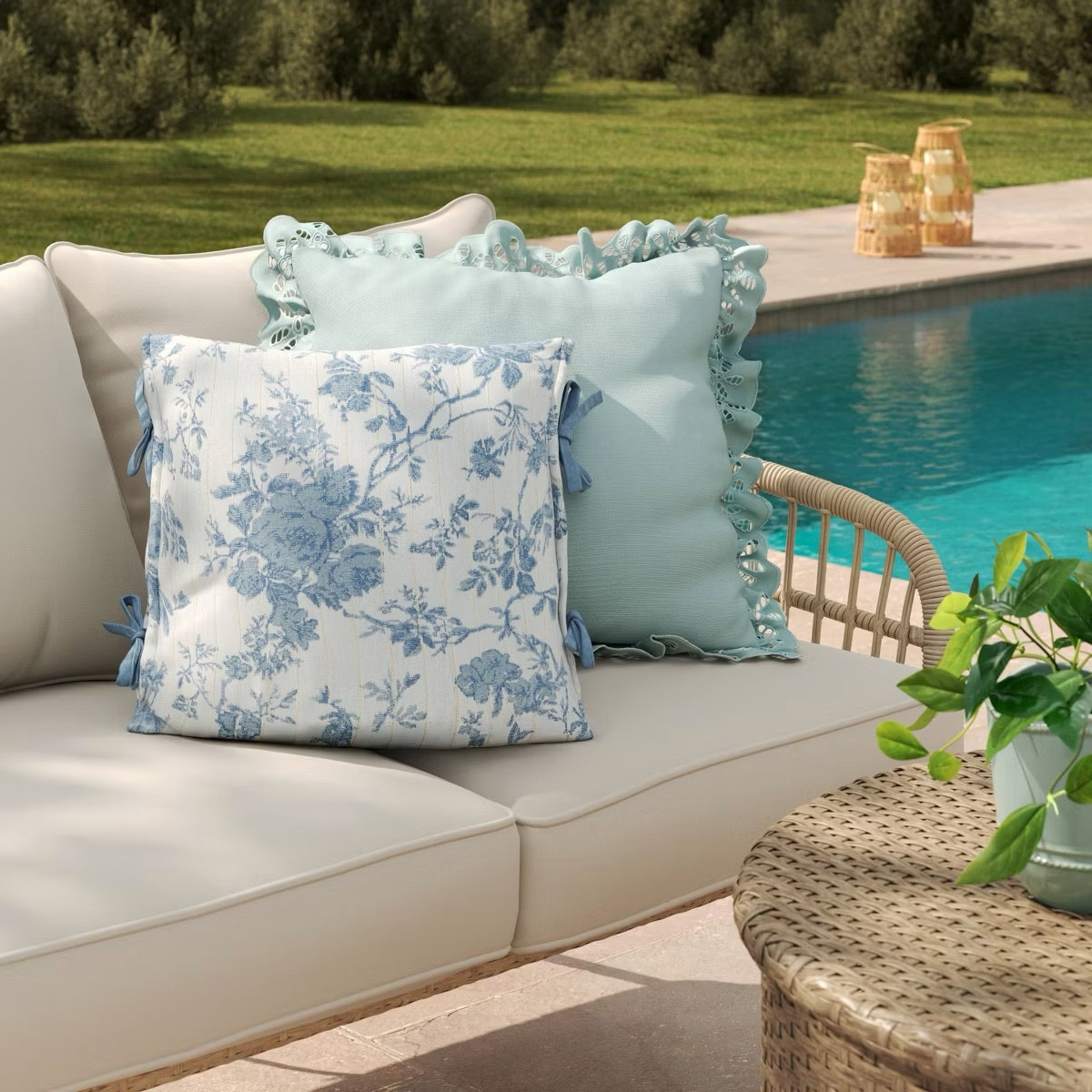 Target outdoor new arrivals 😍 patio outdoor decor blue and white 