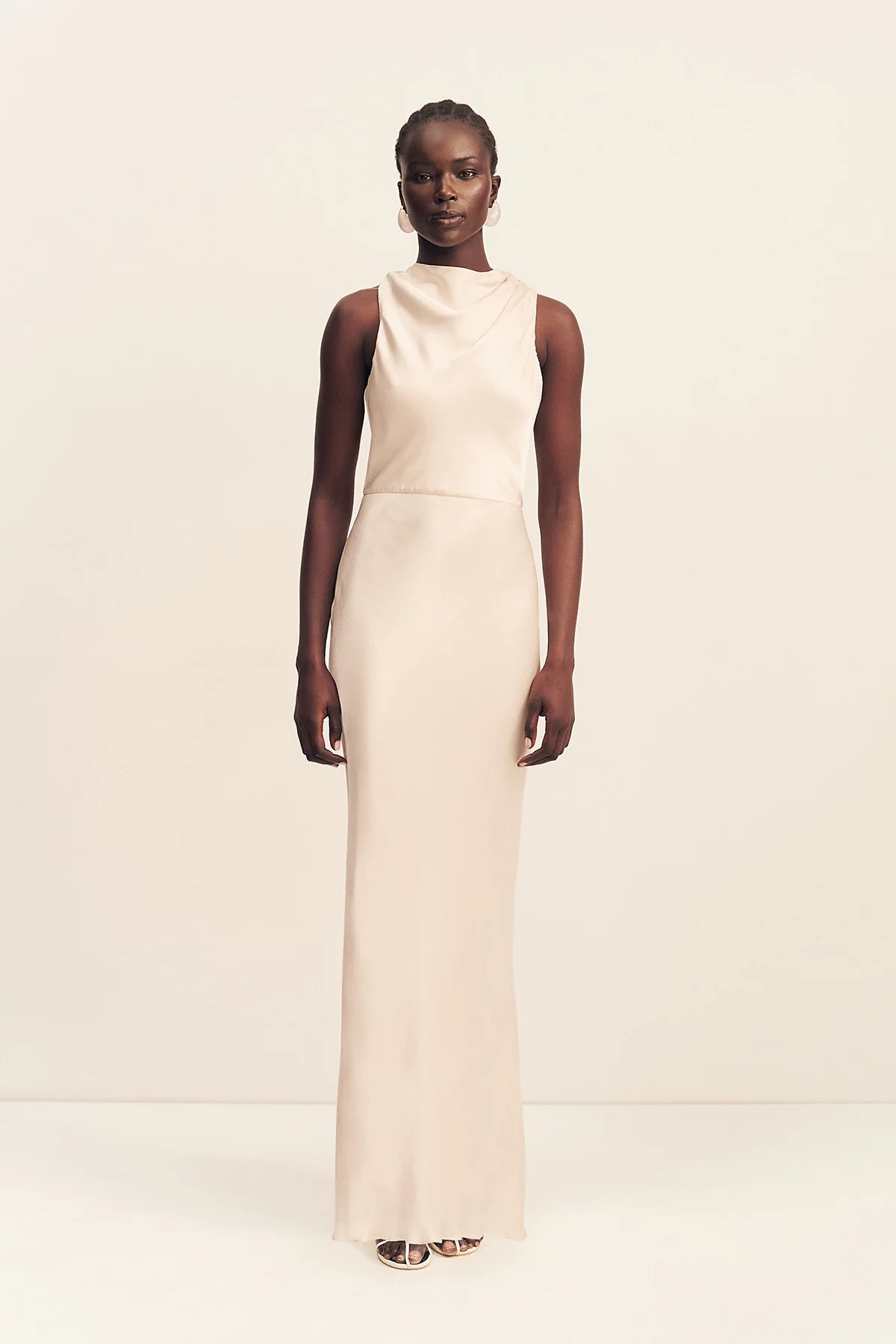 La Lune High Neck Maxi Dress | Cream | Dresses | Shona Joy | Shona Joy
