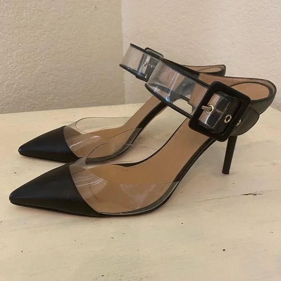 Aquazzura black optic heeled mule. Size 39. | Poshmark