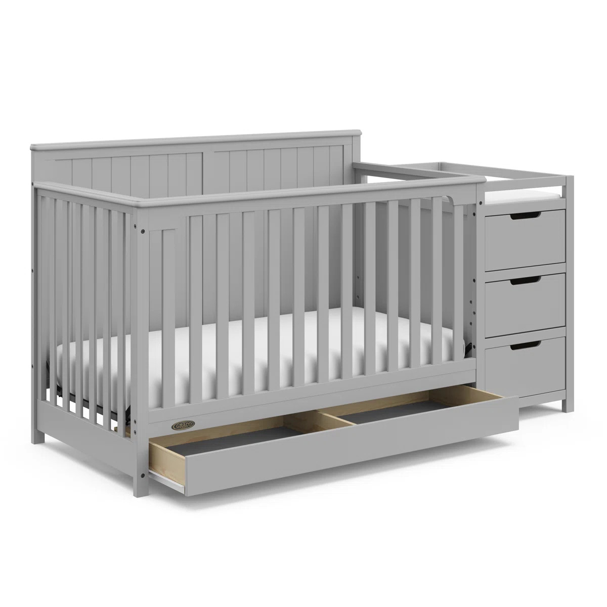 Hadley 5-in-1 Convertible Crib and Changer with Storage | Wayfair North America