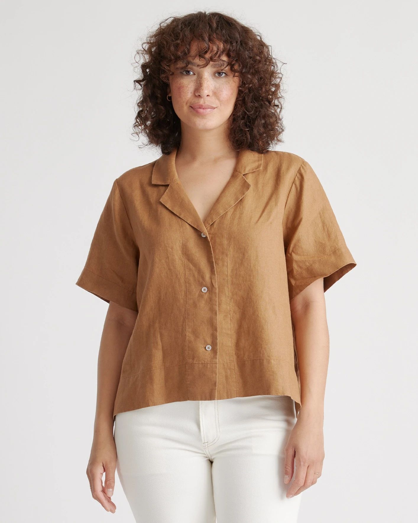 Women's 100% European Linen Short Sleeve Shirt | Quince