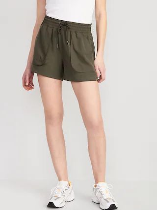 High-Waisted StretchTech Pocket Shorts for Women -- 4-inch inseam | Old Navy (US)