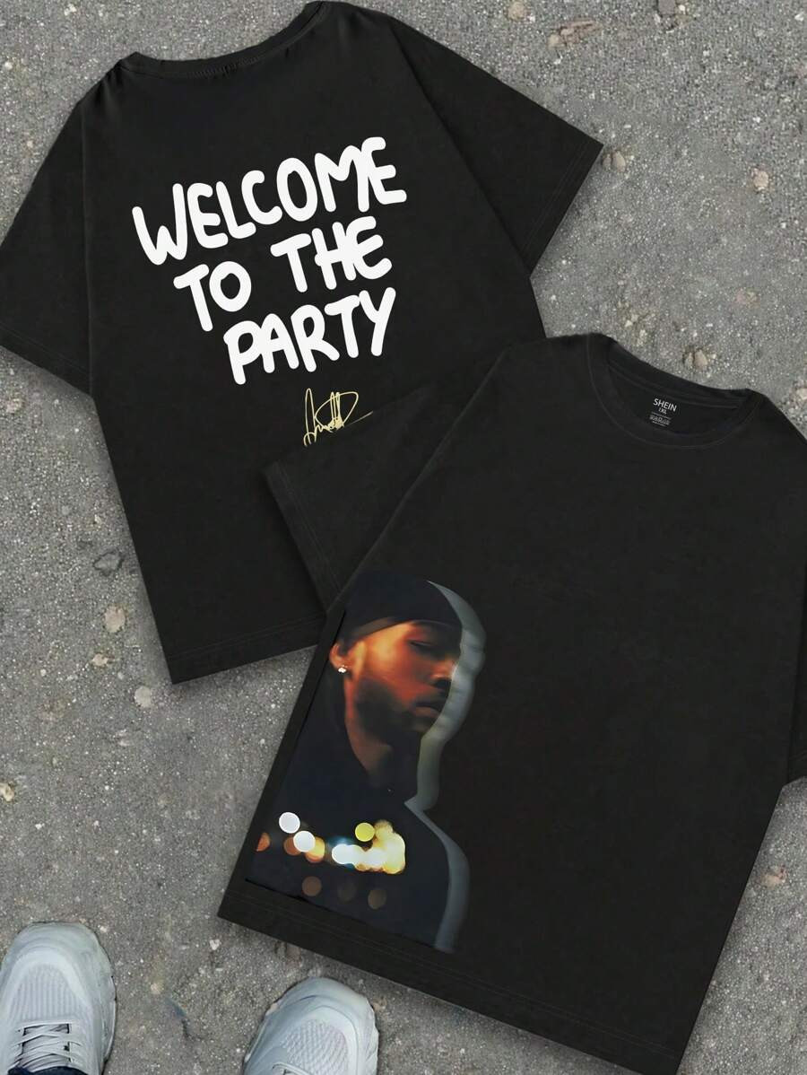 Maweii Plus Size Women's Retro Street Slogan & Figure Graphic Tee Hip-Hop Spring And Summer Daily... | SHEIN