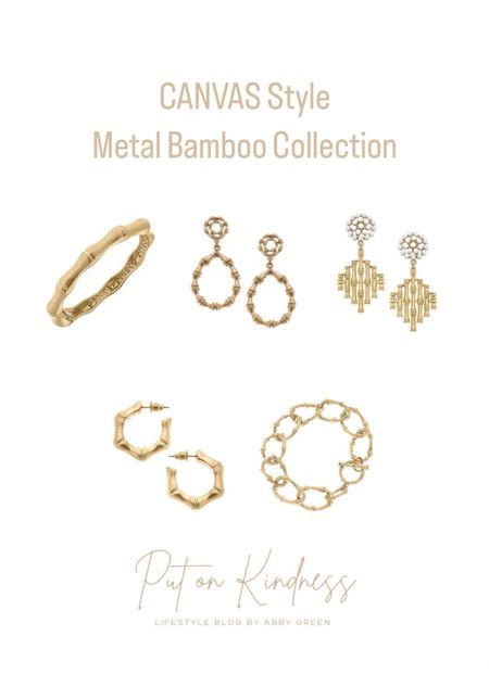 Bamboo gold bracelet. Pearl drop earrings. Bangles. Small hoop earrings. 

#LTKworkwear #LTKstyletip #LTKunder50
