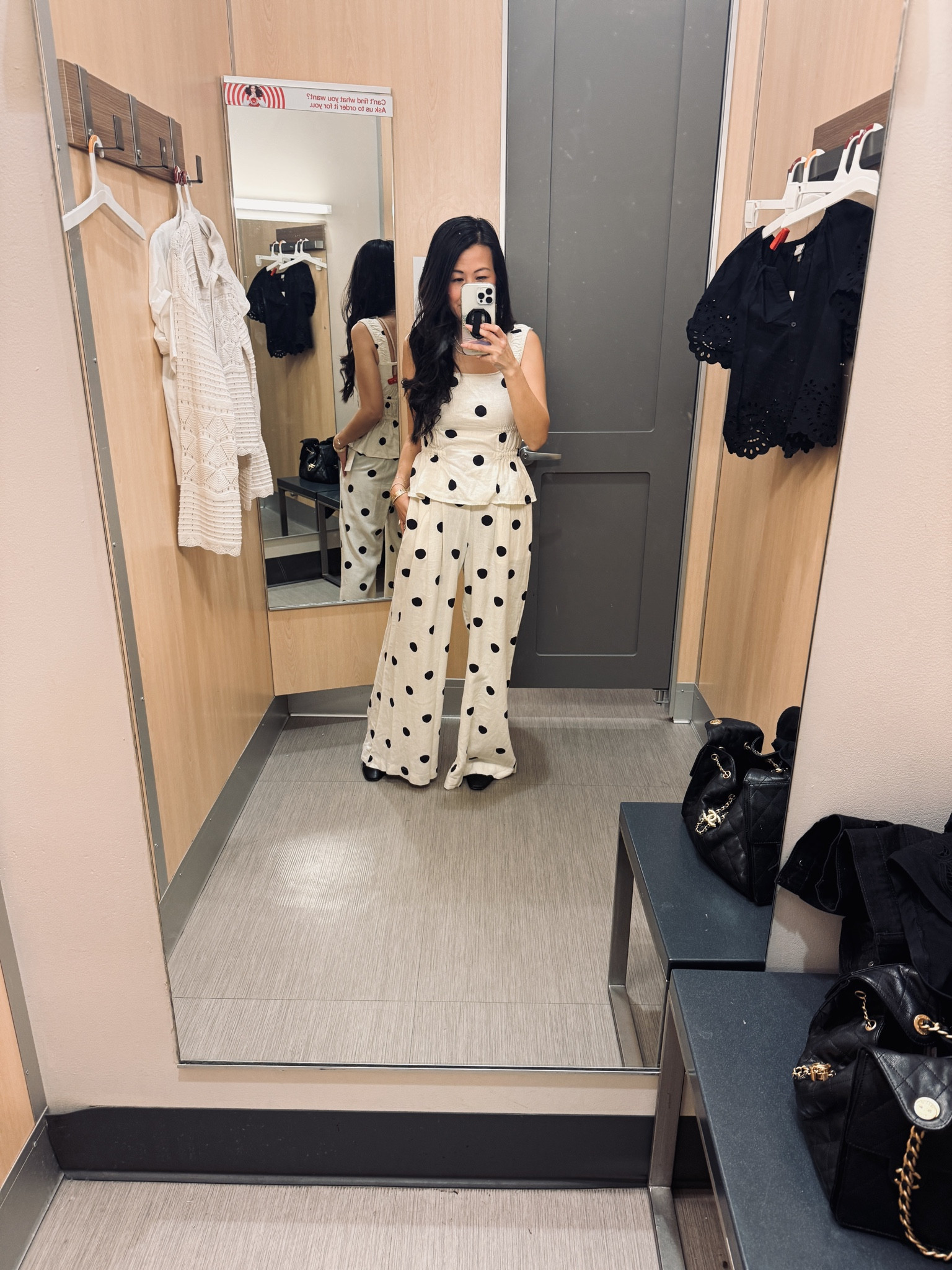 polka dot top and wide leg pants
matching set for spring
spring outfit ideas
target spring new arrivals
petite spring outfits
mom outfits for spring
casual spring outfits for moms
petite mom fashion spring
target spring clothing finds
everyday spring outfit ideas
cute spring outfits for women over 40
affordable spring outfits from target 

 #LTKootd #LTKOver40 #LTKPetite