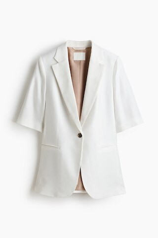 H & M - Short-Sleeved Jacket - White | H&M (US + CA)