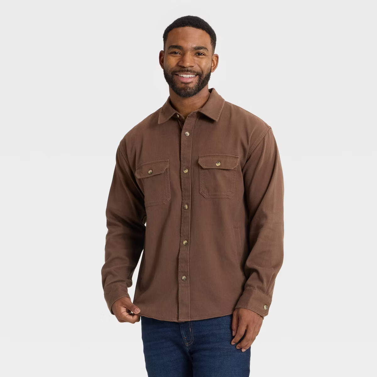 Men's Vintage Long Sleeve Utility Shirt - Goodfellow & Co™ | Target