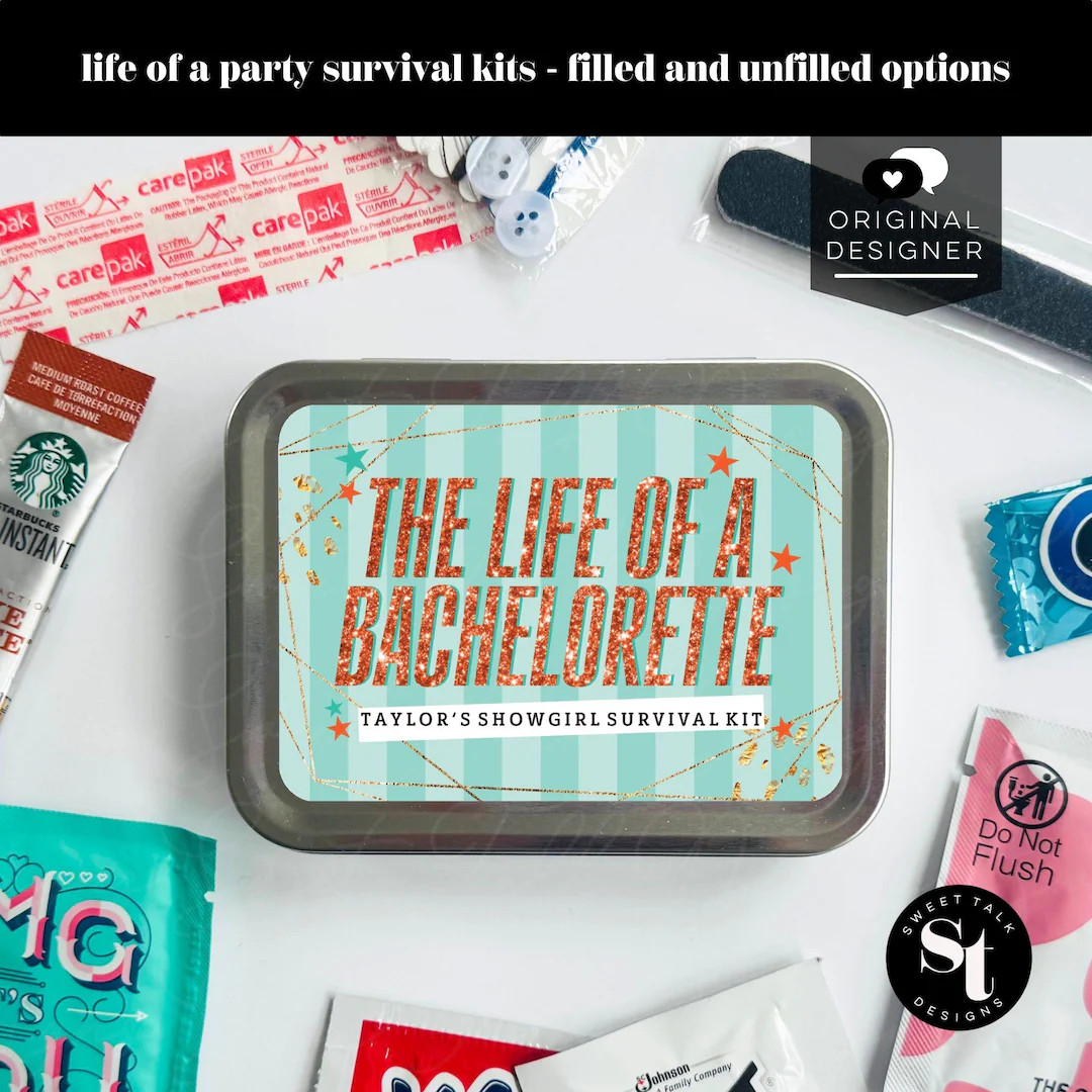 Life of a Bachelorette Party Favor Survival Kit, Life of a Party Theme Hangover Kit Bag, Eras Tou... | Etsy (US)