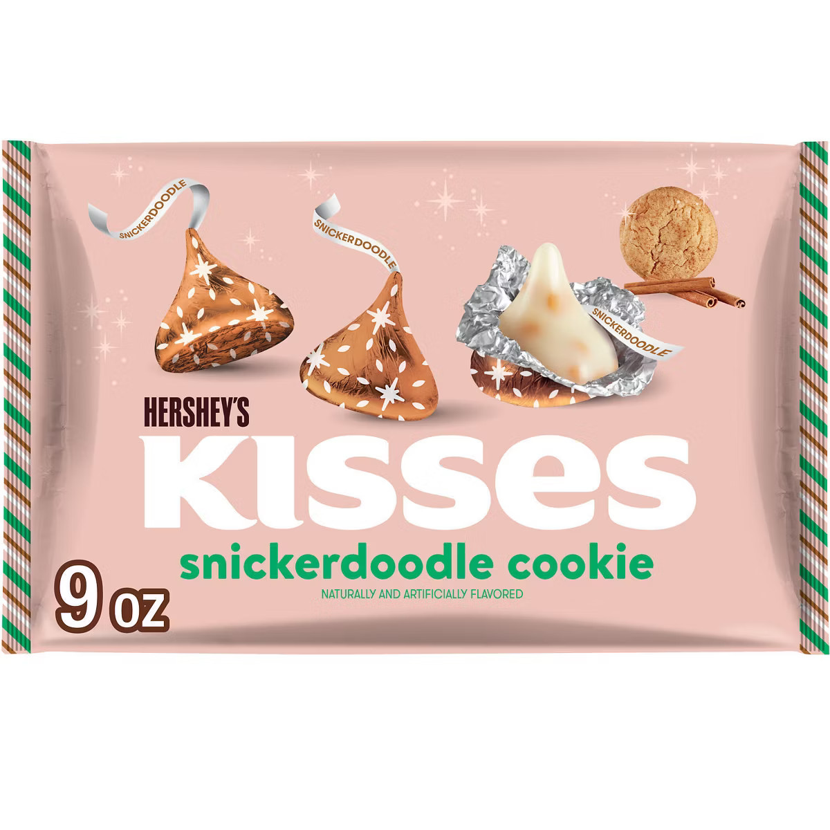 HERSHEY'S KISSES Christmas Chocolate Snickerdoodle Cookie - 9oz | Target