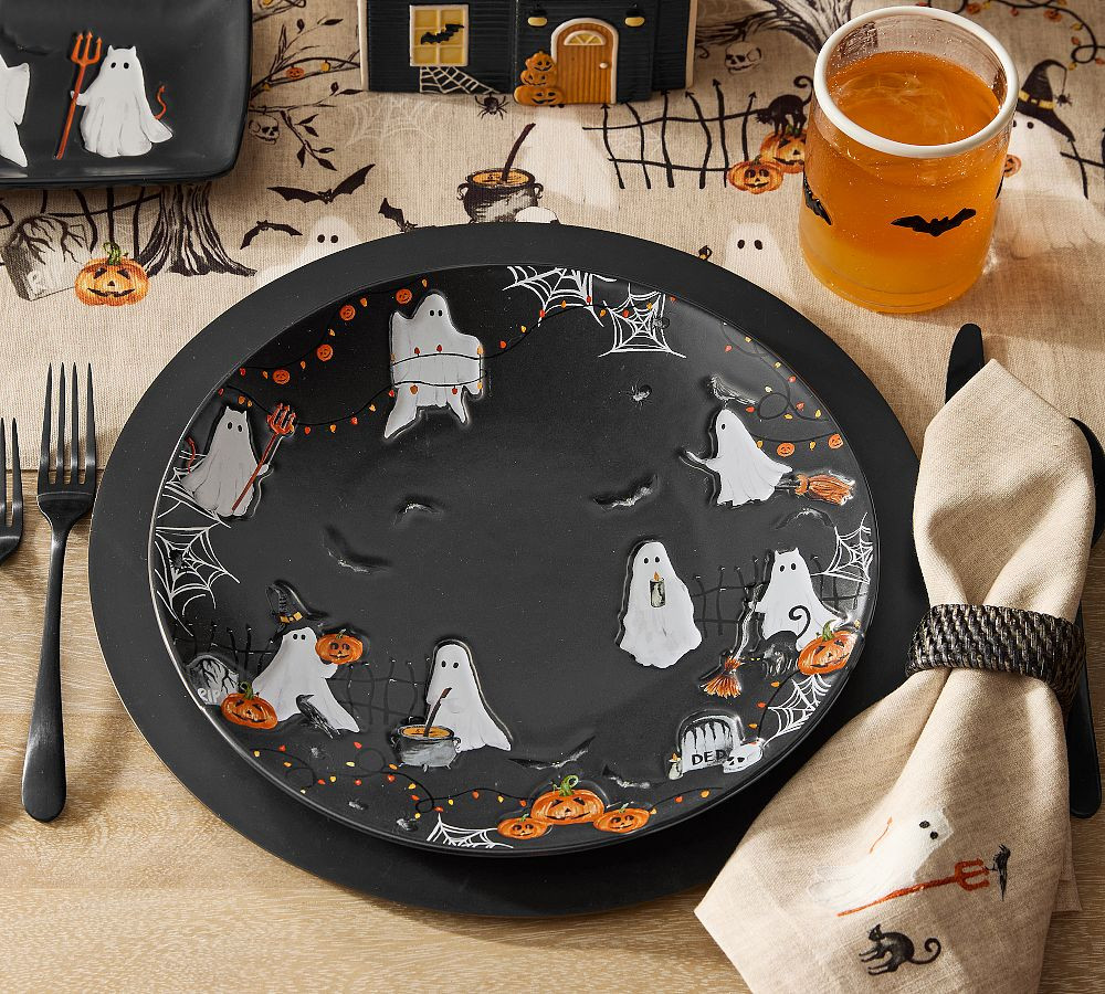 Scary Squad Stoneware Dinner Plates - Set of 4 | Pottery Barn (US)