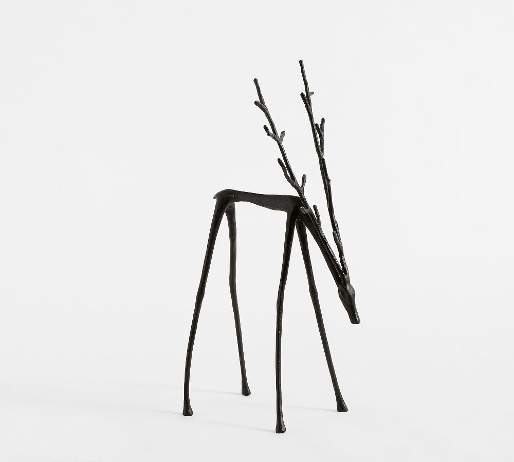 Sculpted Reindeer Collection XXL 38"H Bronze | Pottery Barn (US)