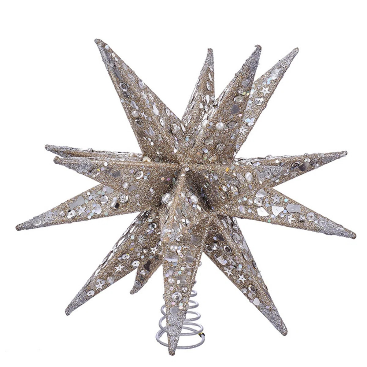 Kurt Adler Glitter Moravian Star Tree Topper & Reviews | Wayfair | Wayfair North America
