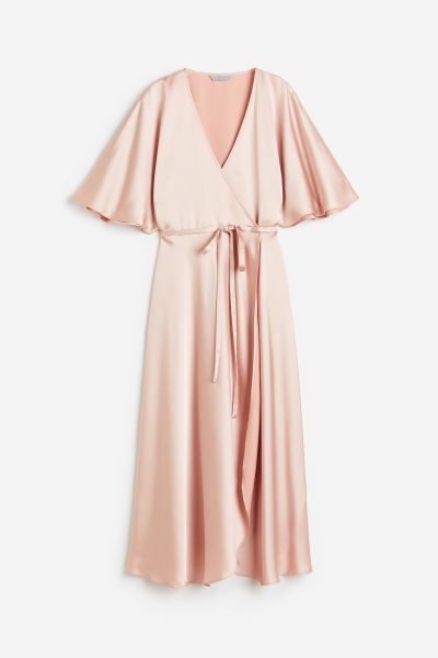 Wrapover Satin Dress | H&M (US + CA)