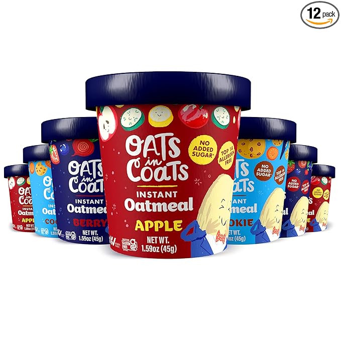 Gluten Free Instant Oatmeal Cups – Quick Oats, Low Sugar, Allergen Free, Non-GMO, Made with Rea... | Amazon (US)