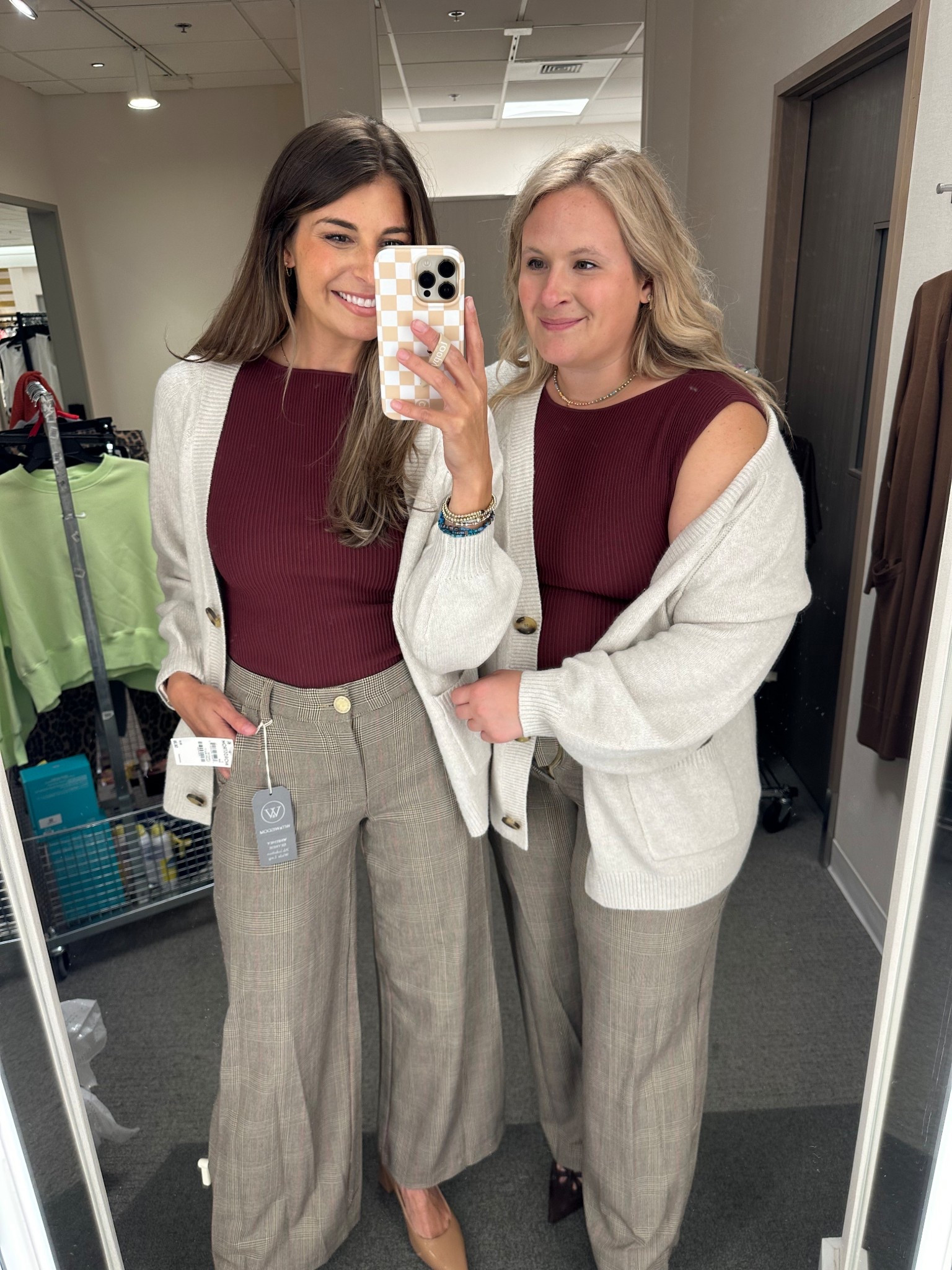 Shop Nsale looks on sale! We both love the sweaters 
Sweater : Jamie - L & me- s
Jeans : Jamie-12- needs a 14& me-4 
Top : Jamie- xl & me -s 