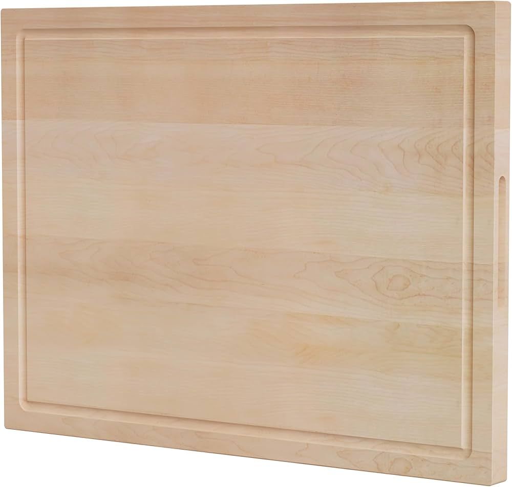 Extra Large Wood Cutting Board for Kitchen. American Hard Maple Butcher Block Conditioned with Be... | Amazon (US)