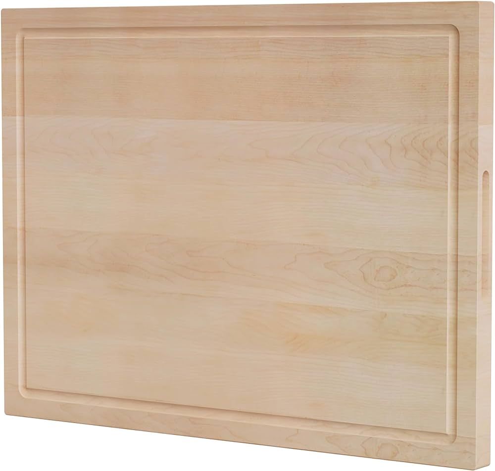 Extra Large Wood Cutting Board for Kitchen. American Hard Maple Butcher Block Conditioned with Be... | Amazon (US)