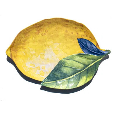 Lemon Orchard Melamine Lemon Shape Serving Platter - Yellow - 17.3 | Wayfair North America