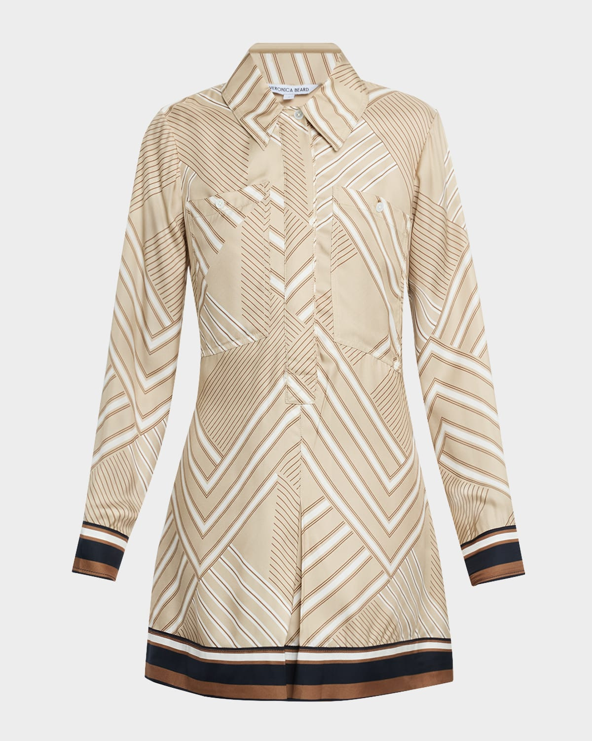 Pryce Long-Sleeve Mini Shirtdress | Neiman Marcus