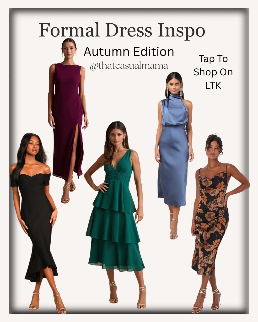 Fall formal season is here 🍂✨ Whether you’re headed to a wedding, cocktail party, or campus formal, these dresses bring all the chic + elegant vibes. From satin slip dresses to velvet midis and classic black gowns, these styles are perfect for every autumn event. Affordable, timeless, and totally on-trend for 2025 🖤 #LTKStyle #FallFormal #LTKSeasonal #CocktailDress #WeddingGuestStyle #EveningLook #FallFashionInspo #LTKTrend

#LTKFindsUnder100 #LTKSeasonal #LTKWedding