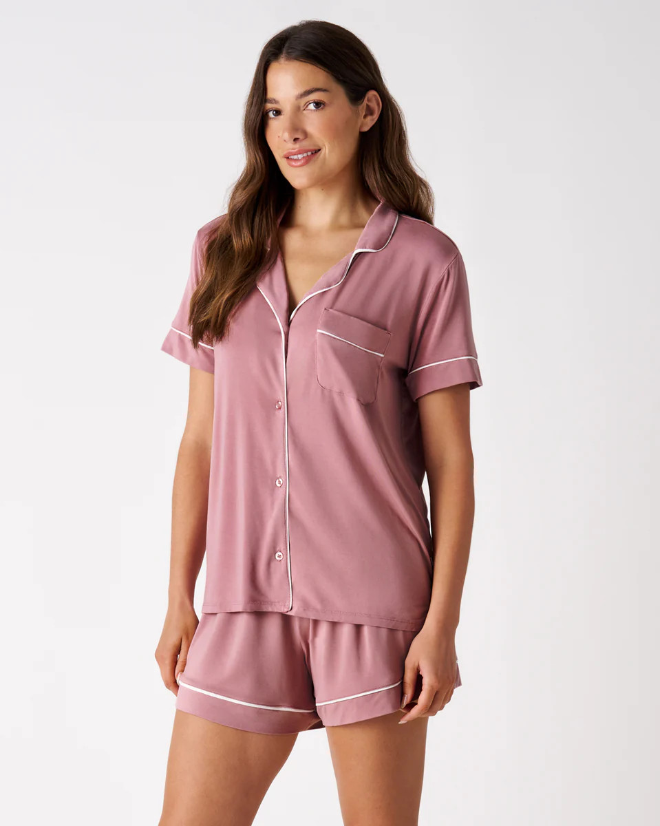 Rosewood Women's Short Sleeve & Shorts Pajama Set | Little Sleepies