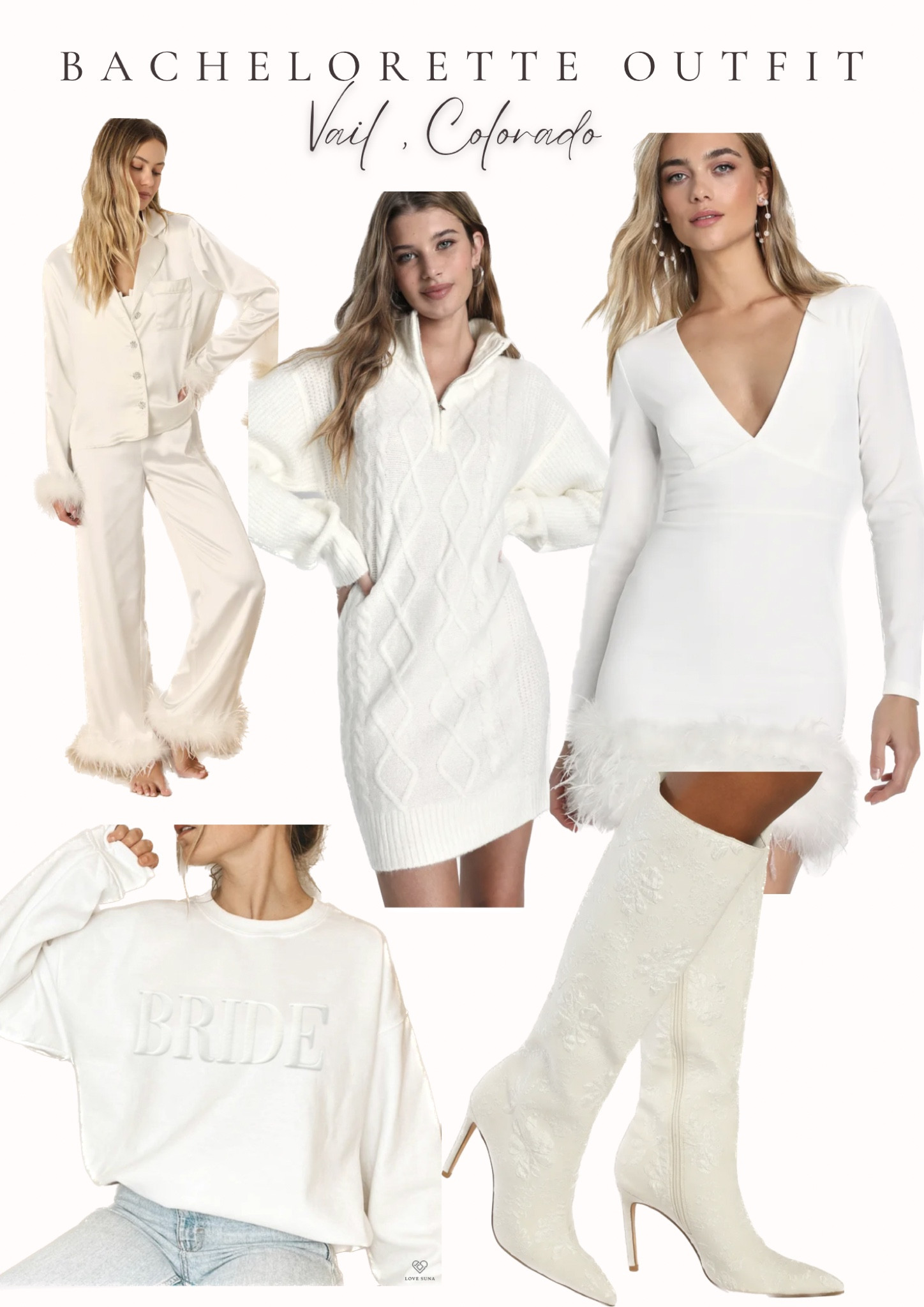 Bachelorette trip : Vail edition ❄️🏔️

These outfits are gorgeous for a winter vacation! I’m in love with the pajamas! 🤍 Everything is linked down below for you to shop 🥳

#winter #bacheloretteoutfits #vail #vailcolorado #winteroutfits #whitedress #bridal #bridaloutfits 

#LTKparties #LTKHoliday #LTKwedding