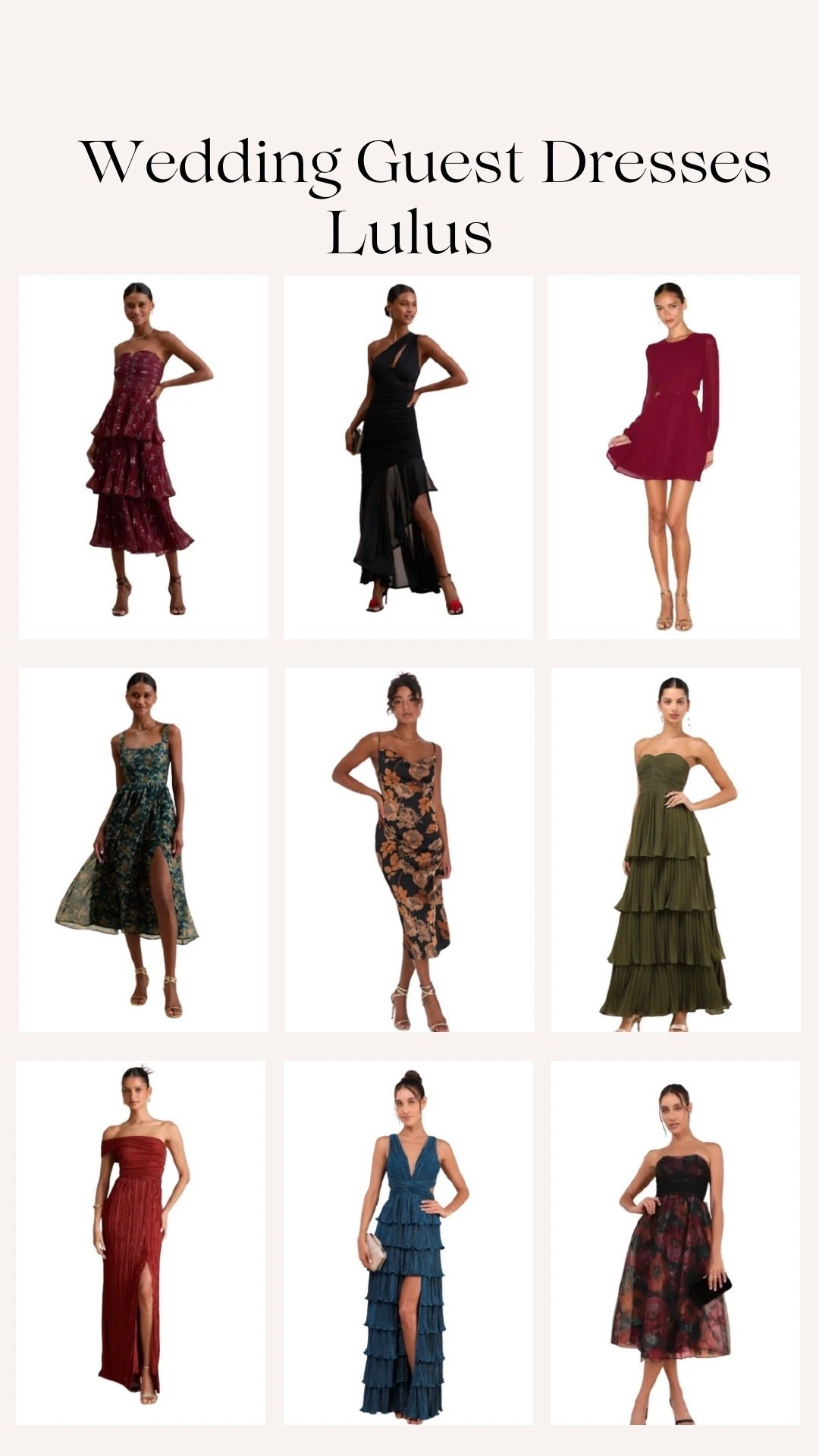 Wedding guest season is here! ✨ Sharing my favorite Lulus wedding guest dresses that work for every style and dress code—whether you’re going for classic black, romantic floral, or chic tiered maxi styles. Perfect for fall weddings, date nights, or any special occasion.



#LTKWedding #LTKStyleTip #LTKFindsUnder100