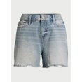 Time and Tru Women's Denim Shorts with Destructed Hem, 4" Inseam, Sizes 2-20 | Walmart (US)