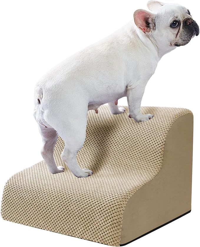 Ryoizen Dog Stairs for Small Dogs, Dog Steps for Bed Couch up to 14'', Pet Stairs with High Densi... | Amazon (US)