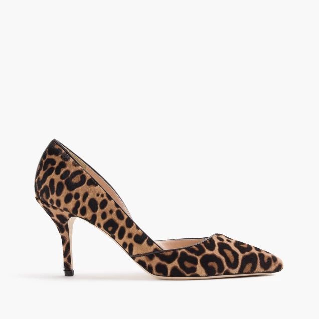 Colette d'Orsay pumps in leopard calf hair | J.Crew US