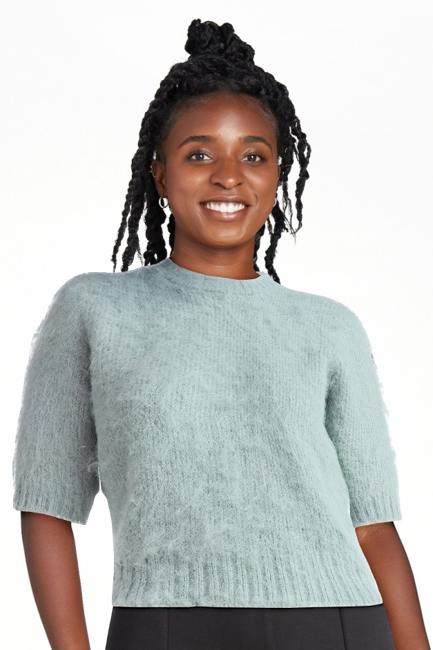 Scoop Women's and Women’s Plus Fluffy Sweater with Short Sleeves, Lightweight, Sizes XS-4X | Walmart (US)