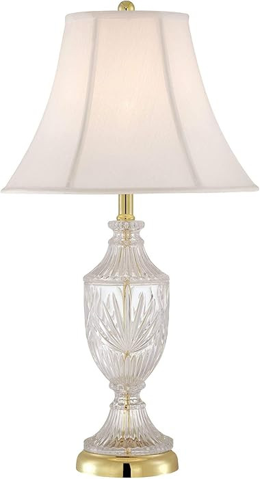 Regency Hill Traditional Glam Style Table Lamp 26.5" High Cut Glass Urn Brass Gold Metal Clear Wh... | Amazon (US)