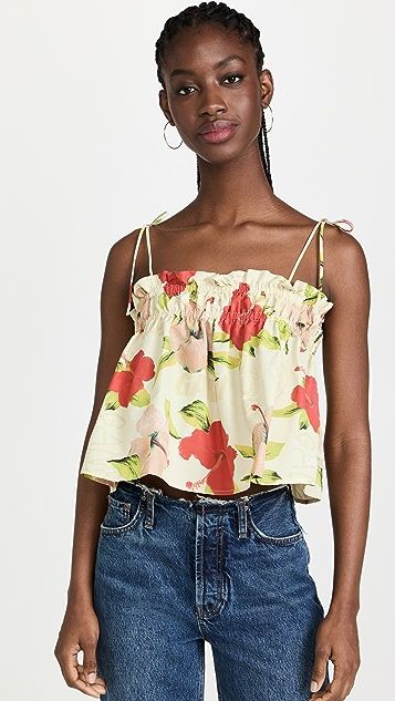 Floral Surfer Tie Top | Shopbop