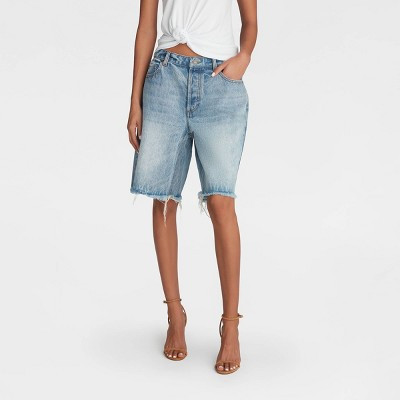KBB by KAHLANA Women's 'The Denim Bermuda Shorts' - Light Wash 10 | Target