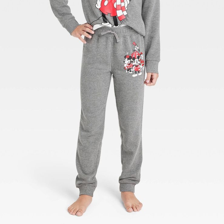 Kids' Mickey Mouse Jogger Pants - Charcoal Gray | Target