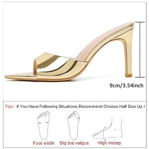Susanny Women's Sandals Heels Mule High Heels Pointed Open Toe Sandals Sexy Slip on Heeled Summer... | Amazon (US)