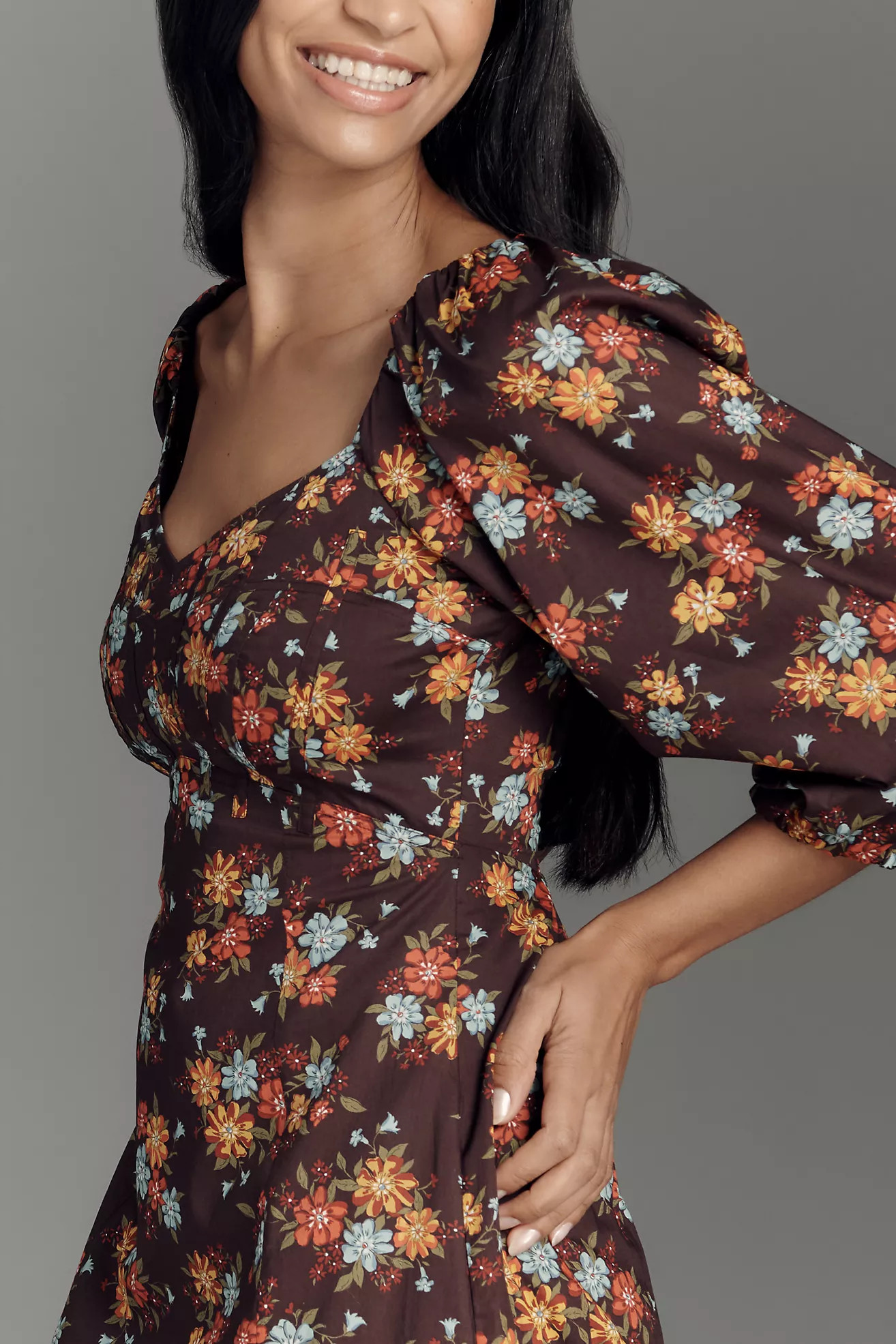 Love The Label Carlotta Puff-Sleeve Midi Dress | Anthropologie (US)