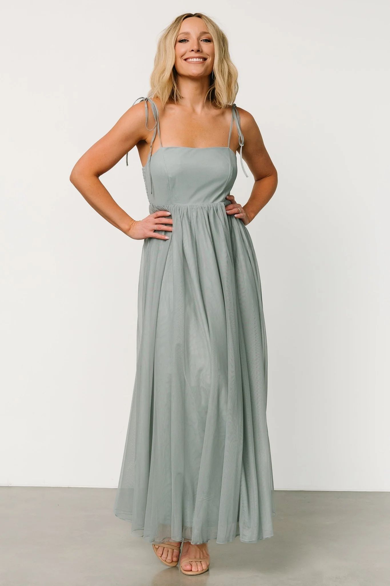 Fiona Tulle Maxi Dress | Eucalyptus | Baltic Born