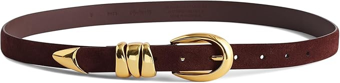 Madewell Women's Chunky Metal Leather Belt | Amazon (US)