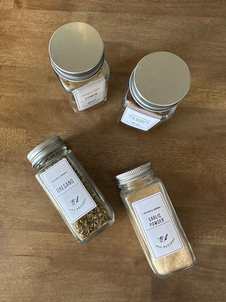 Labeled Spice Jars