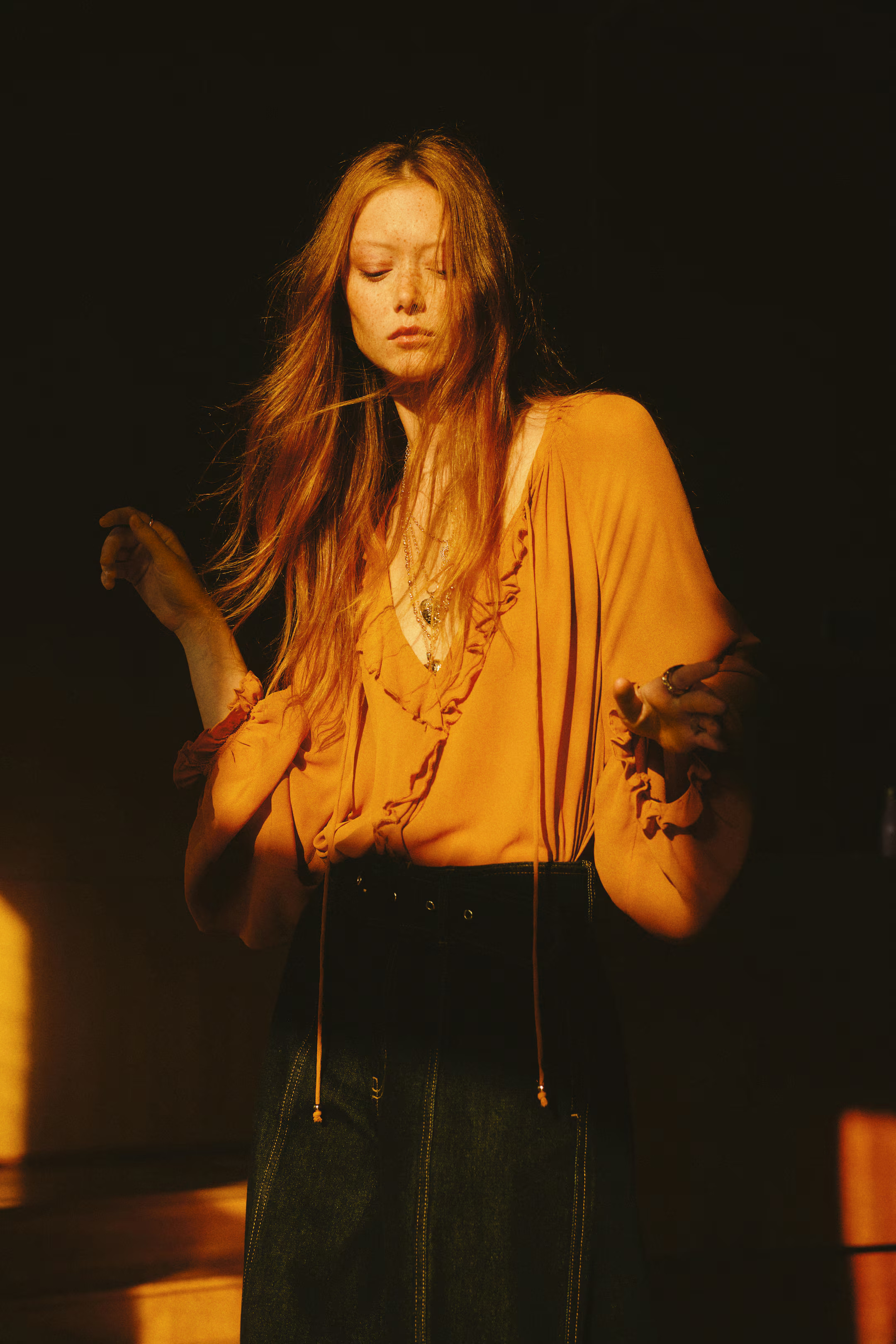 Chiffon Blouse - Orange - Ladies | H&M US | H&M (US + CA)