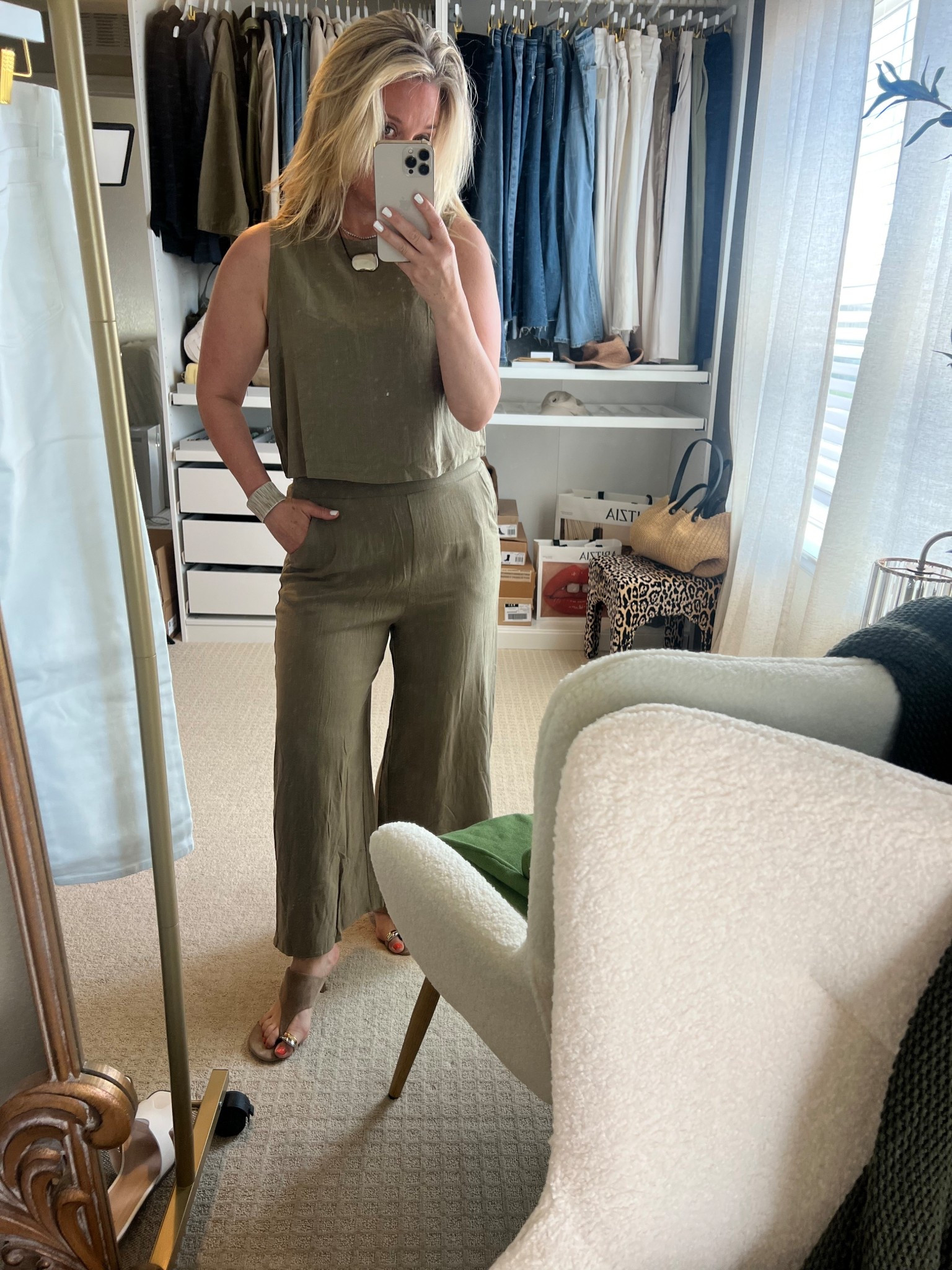  ✨Tap the bell and ❤️ for over 40 fashion, midlife style, midsize fashion and luxury looks for less. 

Wearing large runs tts

1. Farmers Market Stroll or Morning Coffee Run
	•	Style it with: Comfy slides, a straw tote, and oversized sunnies.
	•	Why it works: Linen breathes, the color blends with nature, and the vibe says “I woke up chic.”

⸻

2. Travel Day / Airport Look
	•	Style it with: White sneakers, a soft cardigan or denim jacket, and a crossbody bag.
	•	Why it works: Stretchy waistband? Check. Chic enough to land looking pulled together? Also check.

⸻

3. Resort Dinner or Coastal Getaway
	•	Style it with: Gold sandals, a clutch, and chunky earrings.
	•	Why it works: Neutral tones always look expensive by the water—this set does double duty as dinner and vacation wear.

⸻

4. Casual Work-from-Home Day or Creative Meeting
	•	Style it with: A lightweight kimono or duster, leather slides, and delicate layered jewelry.
	•	Why it works: Feels like loungewear, looks like you mean business.

⸻

5. Museum Day or Art Walk
	•	Style it with: White sneakers, crossbody, and maybe a bucket hat or statement sunglasses.
	•	Why it works: The relaxed shape keeps you comfortable, while the tone-on-tone look reads effortlessly artsy.

👑"Helping you look good, feel good!" - Lindsey Denver

Midlife style, midsize fashion, over 40 style, confident fashion, midlife outfit ideas, midsize style tips, everyday midlife style, comfy and chic, style over 40, fashion for moms, flattering fashion, midlife confidence, midsize style inspo, realistic fashion, effortless outfits, style at any age, wardrobe reset, fashion freedom, women rediscovering style, feel good fashion


Follow my LTK @Over40andmidlife on the @shop.LTK app to view this post and get my exclusive app-only content!

#liketkit #LTKOver40 #LTKSummerEdit #LTKMidsize
@shop.ltk
https://liketk.it/5gmBX