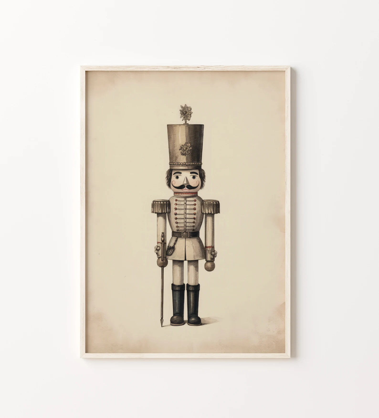 Nutcracker Christmas Print. Christmas Vintage Style Print. Rustic Wall Art Vintage Holiday Xmas D... | Etsy (US)