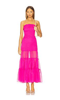 Bardot x REVOLVE Azura Strapless Dress in Magenta from Revolve.com | Revolve Clothing (Global)