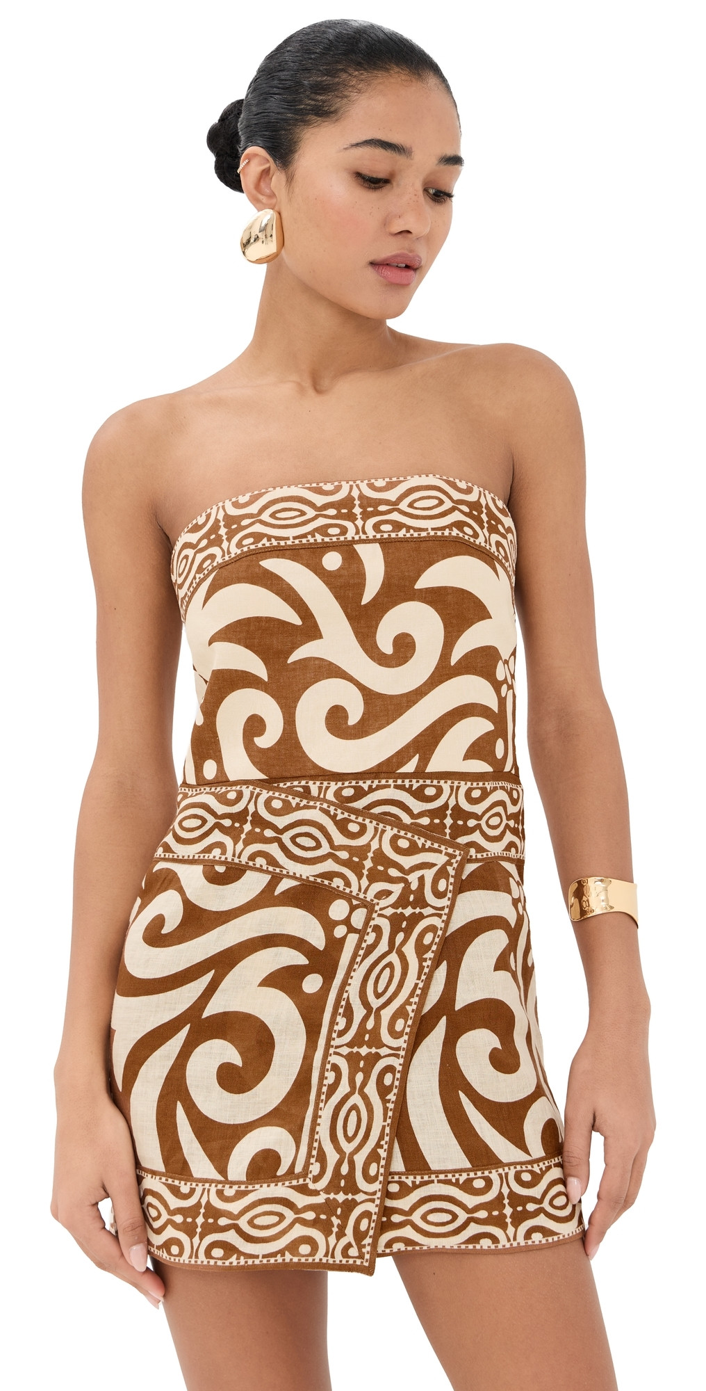 Johanna Ortiz Camel Ecru RaÍz Ritual Mini Dress Camel/Ecru 10 | Shopbop