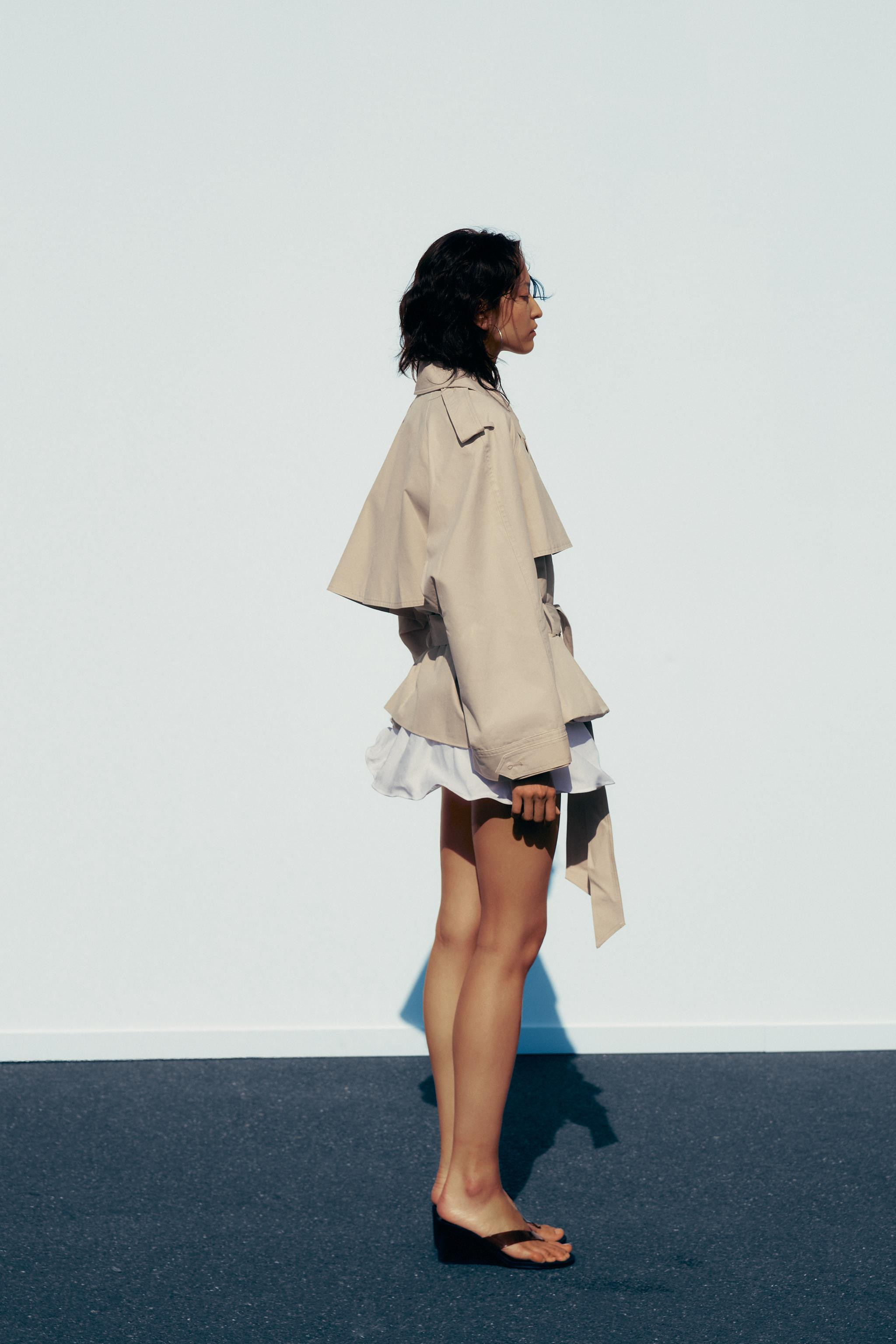 SHORT TRENCH COAT WITH BELT | Zara UK