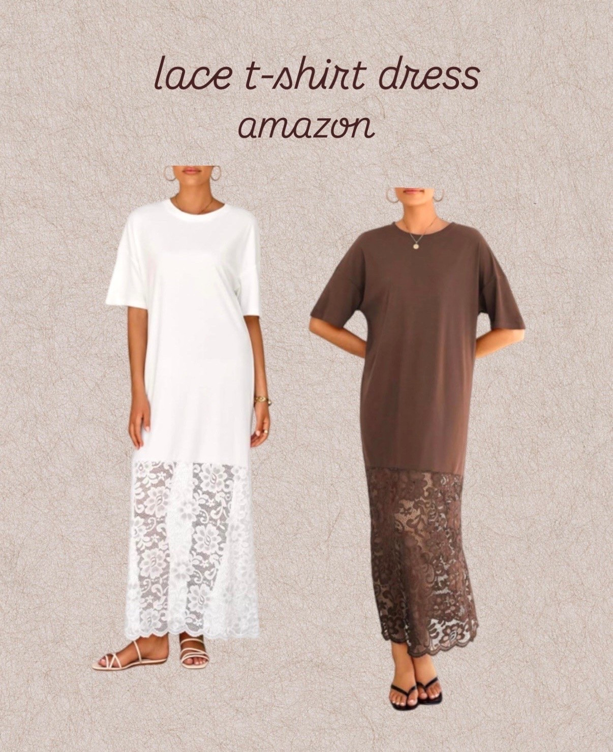 maxi tshirt dress with lace detail

#springdress #maxidress #summerdress